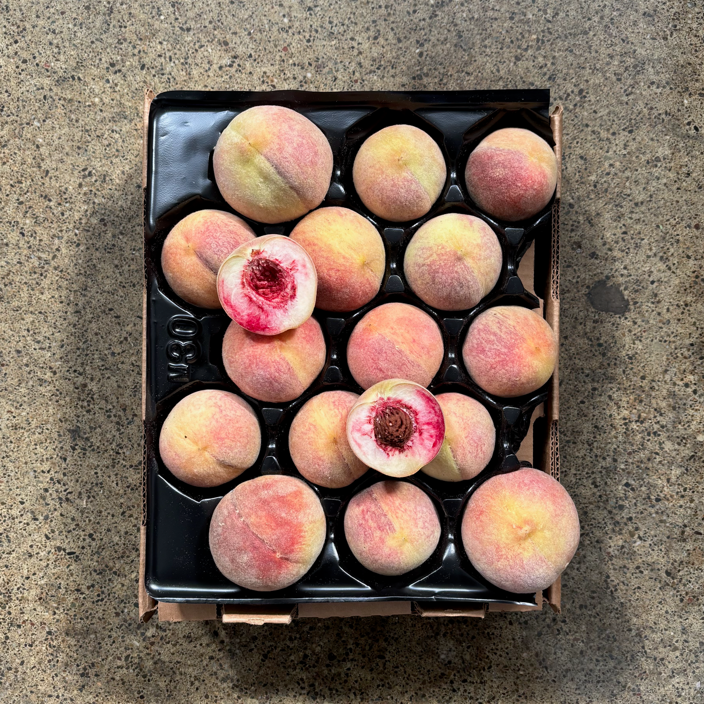Half Flat of Organic Indian Free Peaches