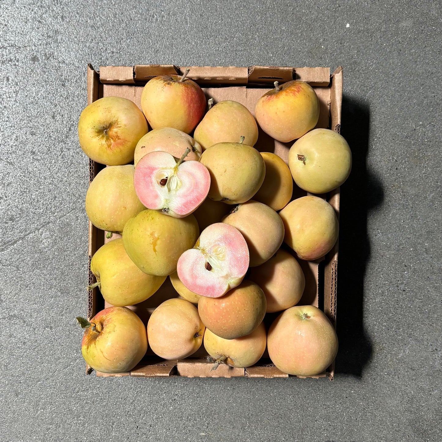 Box of Organic Pink Pearl Apples