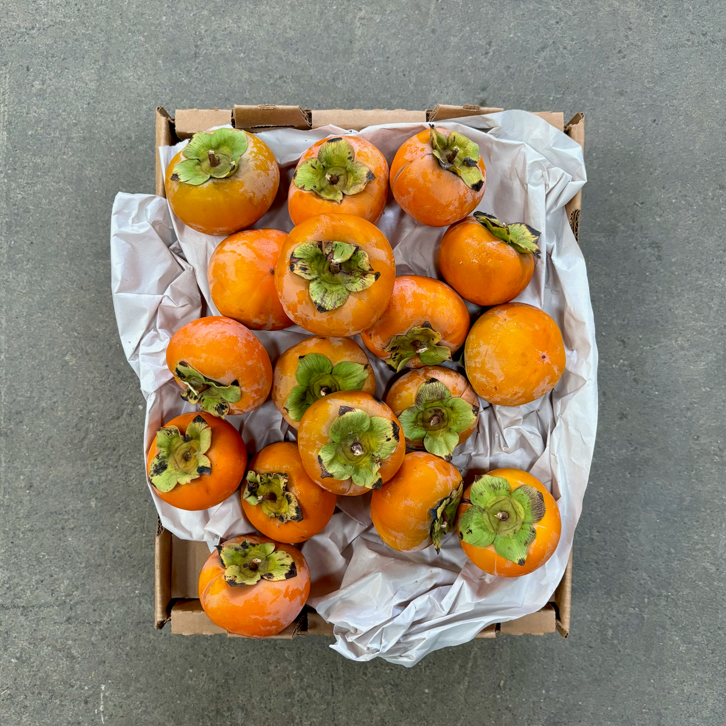 Half Flat of Organic Fuyu Persimmons